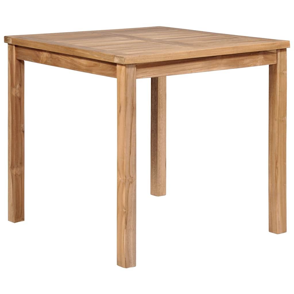 Mesa de jardín de madera maciza de teca 200x100x77 cm