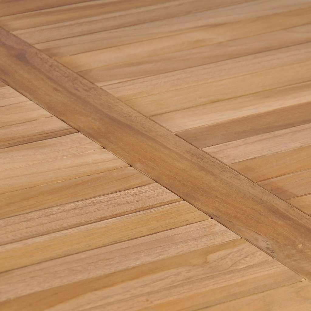 Mesa de jardín de madera maciza de teca 200x100x77 cm