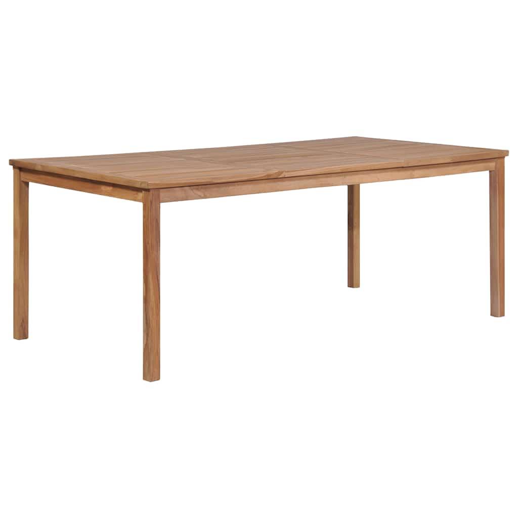 Mesa de jardín de madera maciza de teca 150x150x75 cm