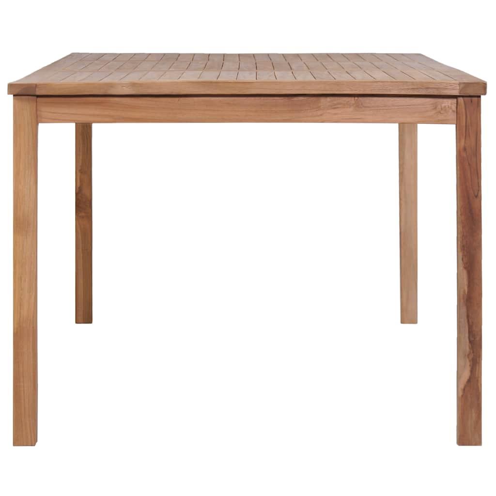 Mesa de jardín de madera maciza de teca 150x150x75 cm