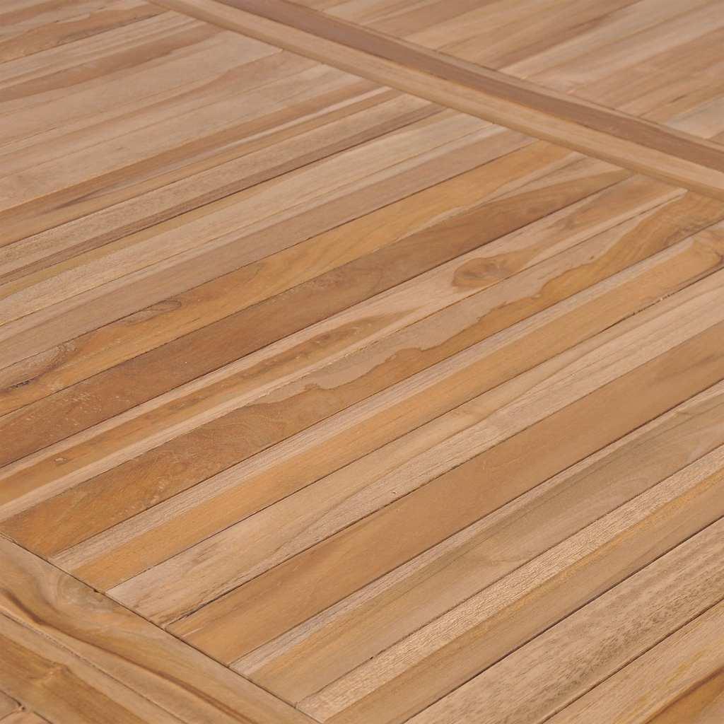 Mesa de jardín de madera maciza de teca 150x150x75 cm