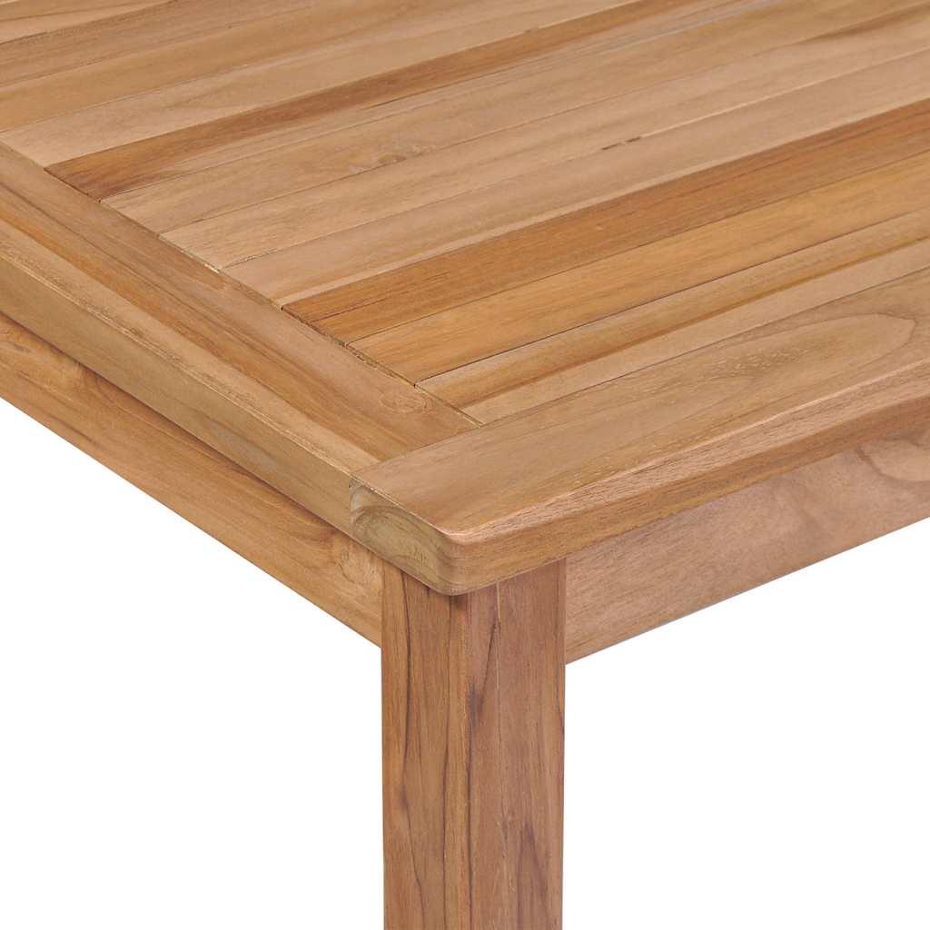 Mesa de jardín de madera maciza de teca 150x150x75 cm