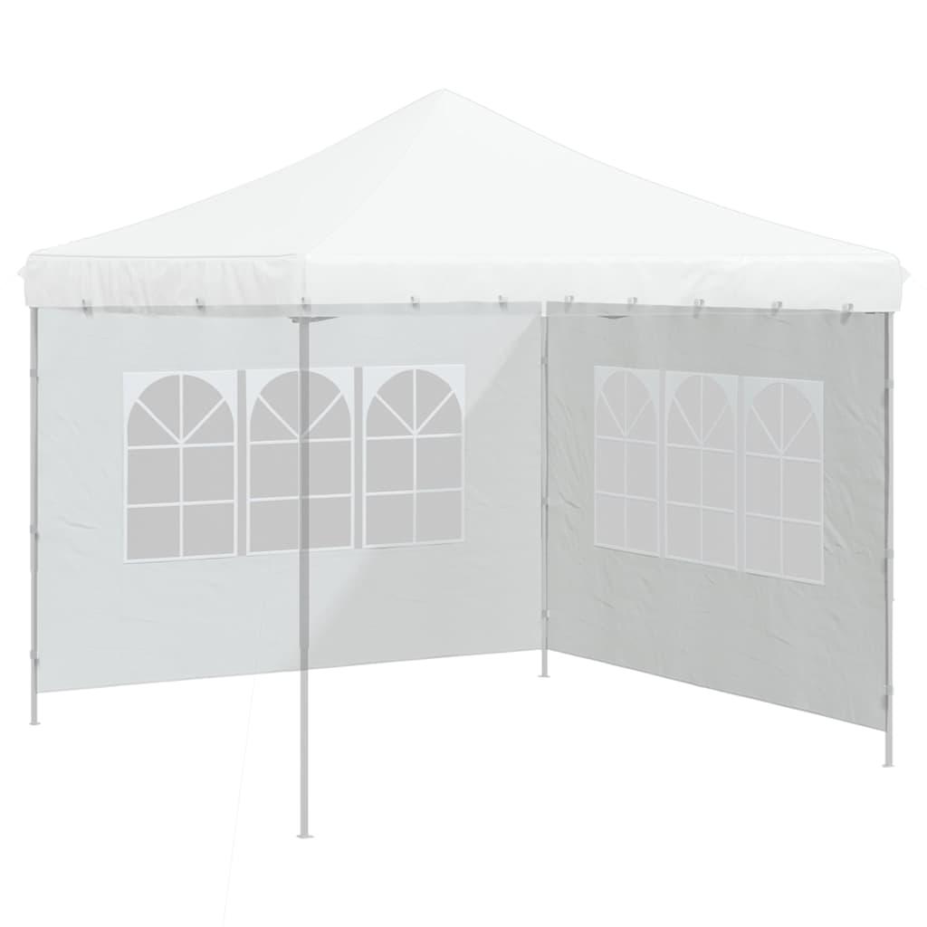 Paredes laterales de carpa de fiesta con ventana 2uds PE blanco