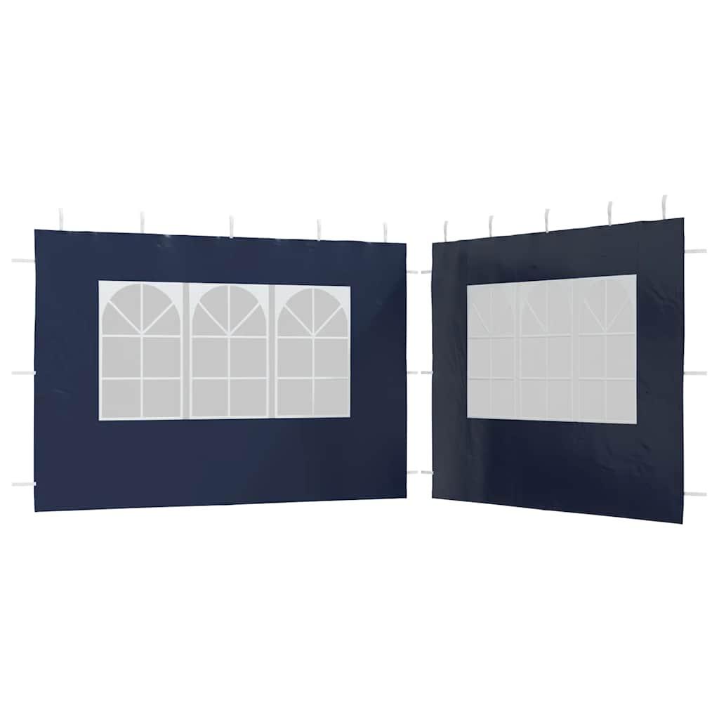 Paredes de carpa para fiestas con ventana 2 uds PE azul