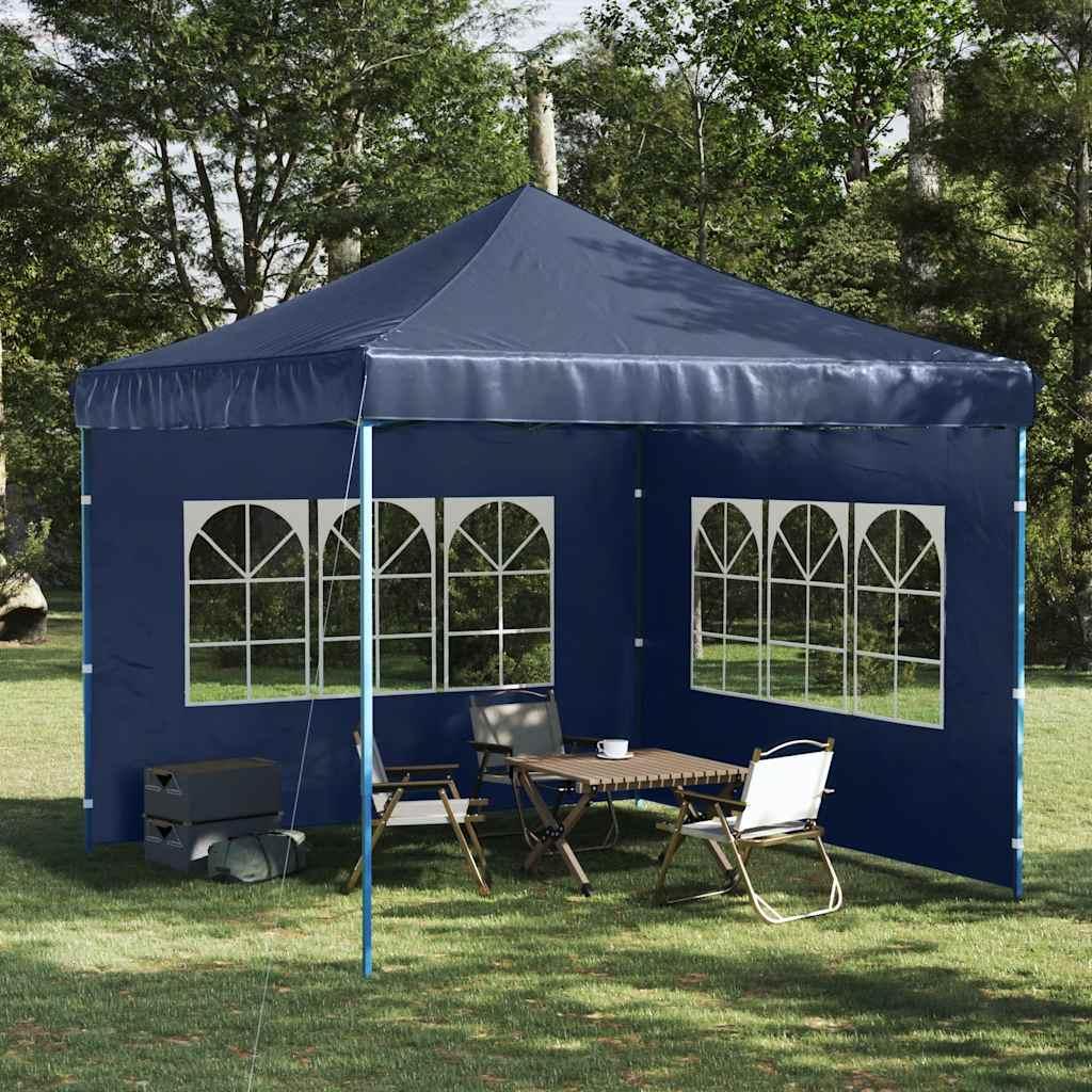 Paredes de carpa para fiestas con ventana 2 uds PE azul
