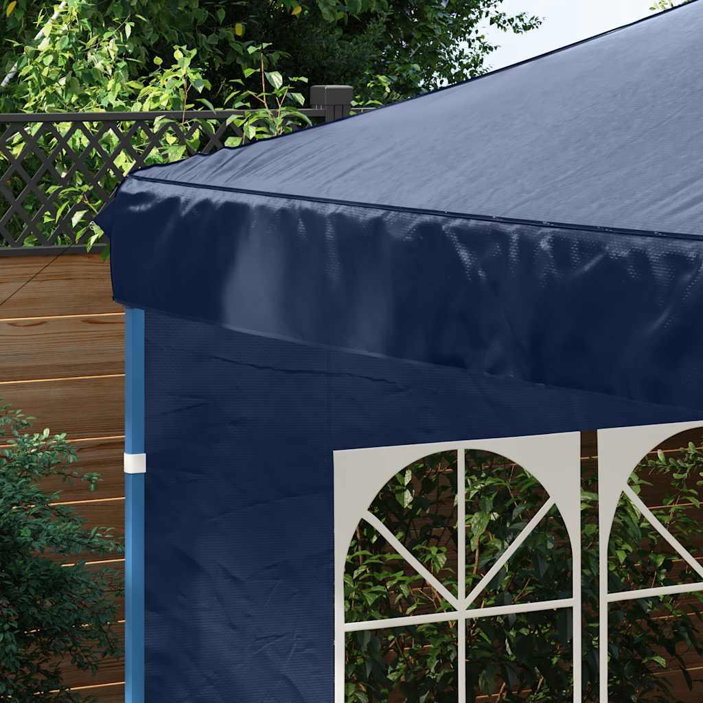 Paredes de carpa para fiestas con ventana 2 uds PE azul