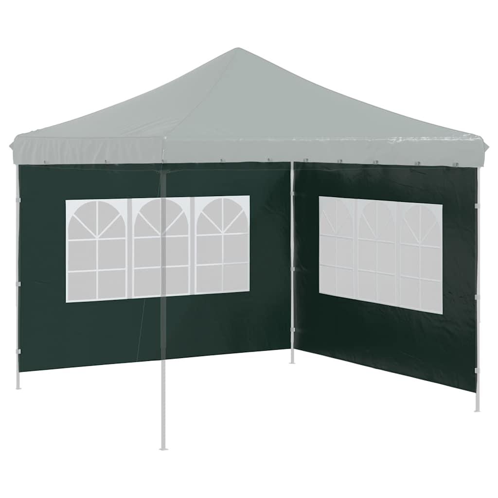 Paredes laterales de carpa de fiesta con ventana 2 uds PE verde