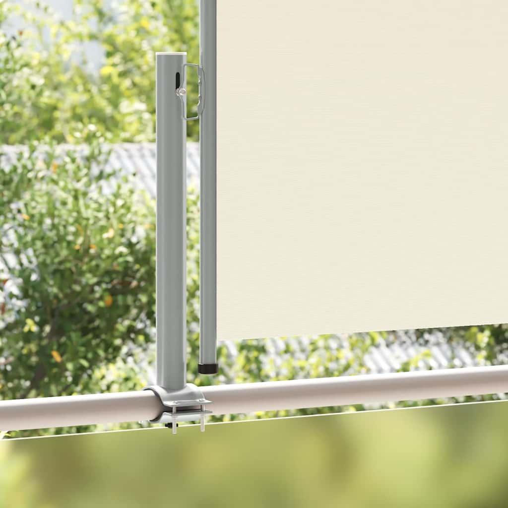Toldo lateral retráctil para patio gris antracita 140x1200 cm