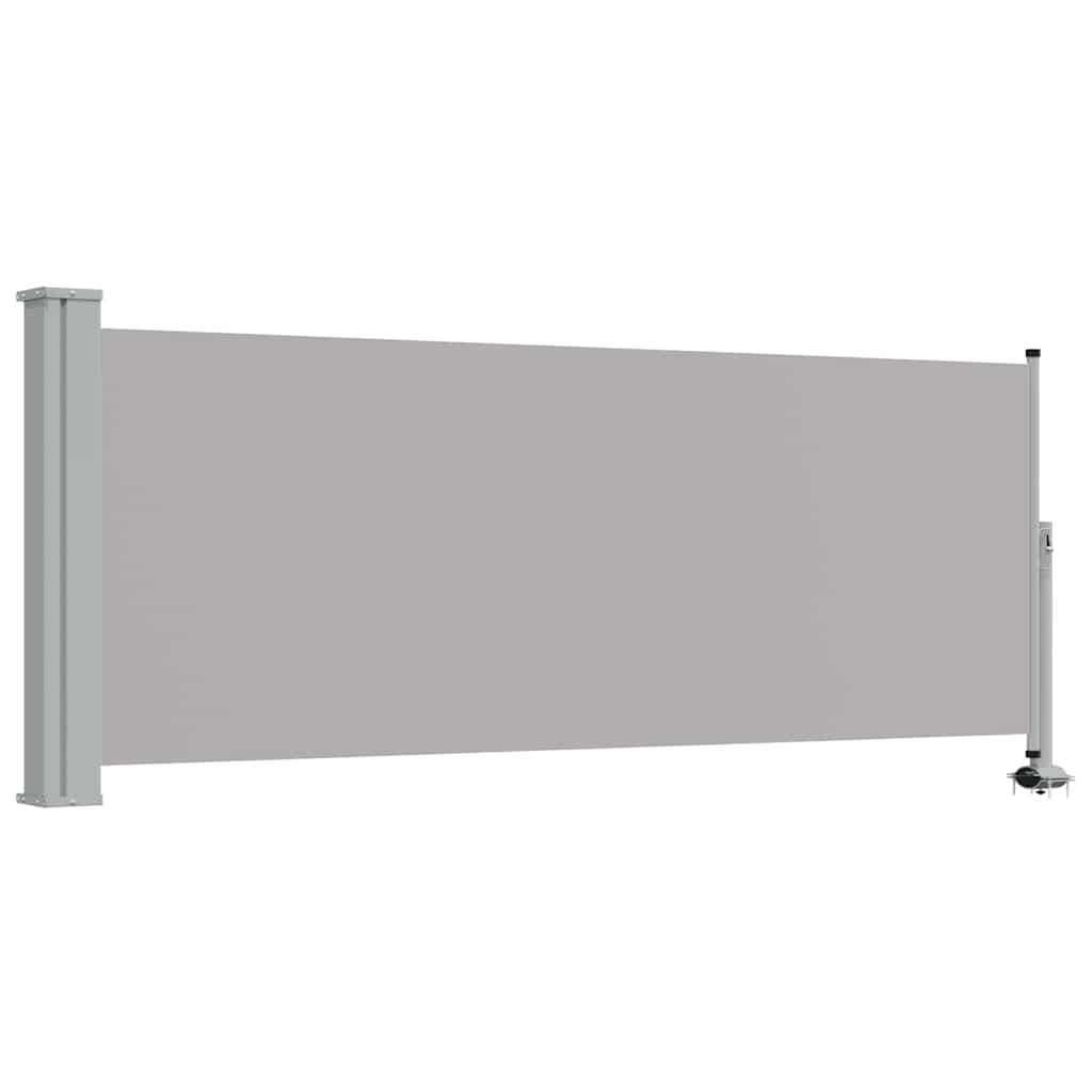 Toldo lateral retráctil para patio gris antracita 140x1200 cm