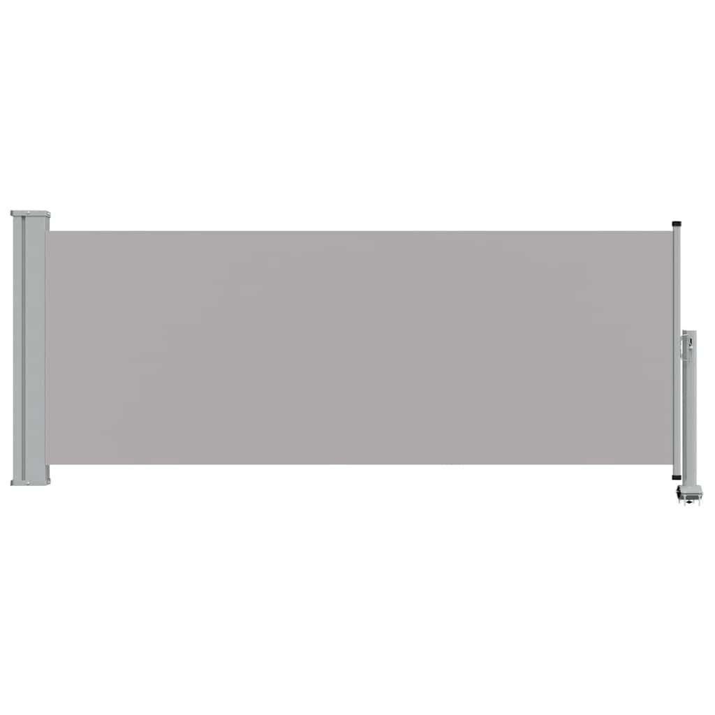 Toldo lateral retráctil para patio gris antracita 140x1200 cm