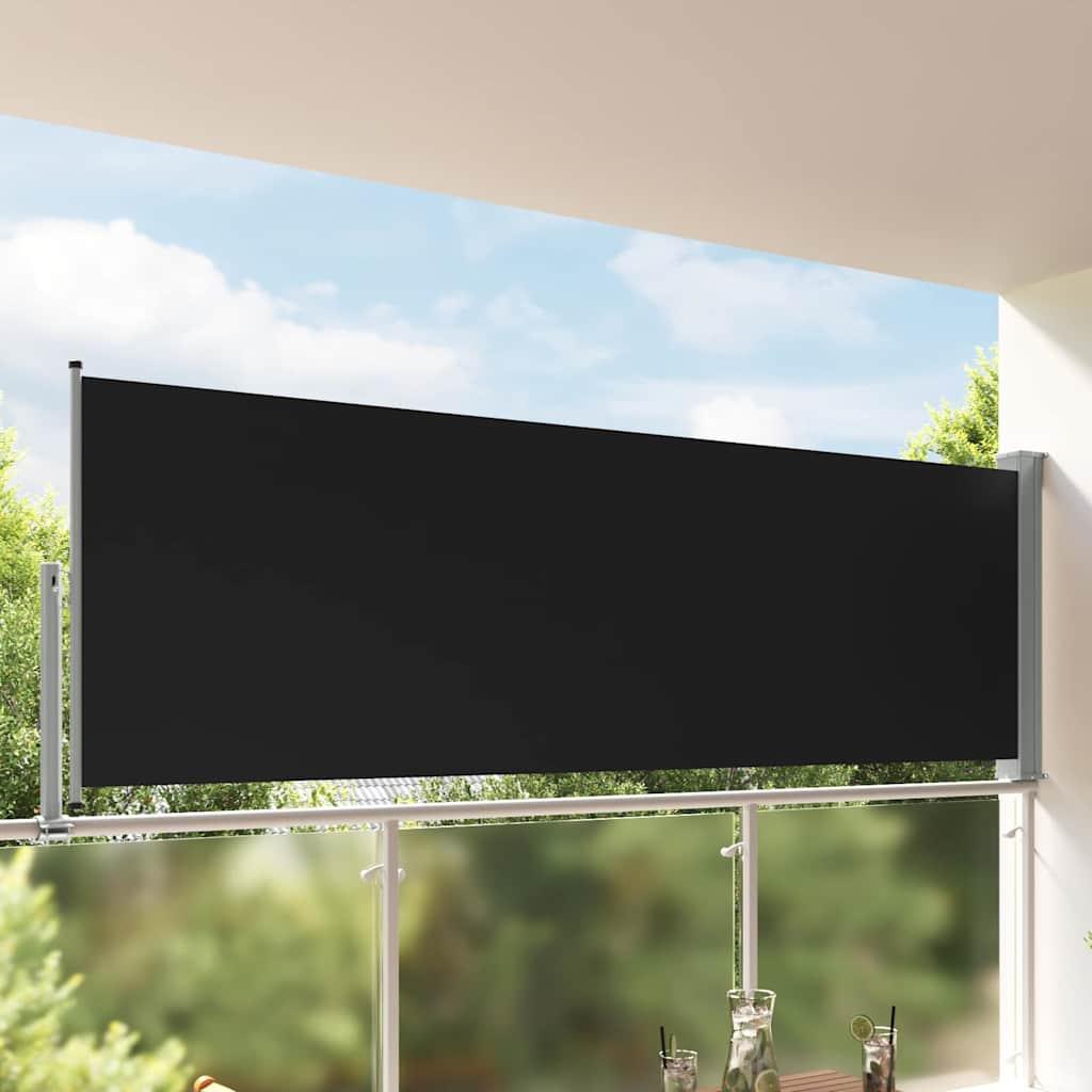 Toldo lateral retráctil para patio gris antracita 140x1200 cm