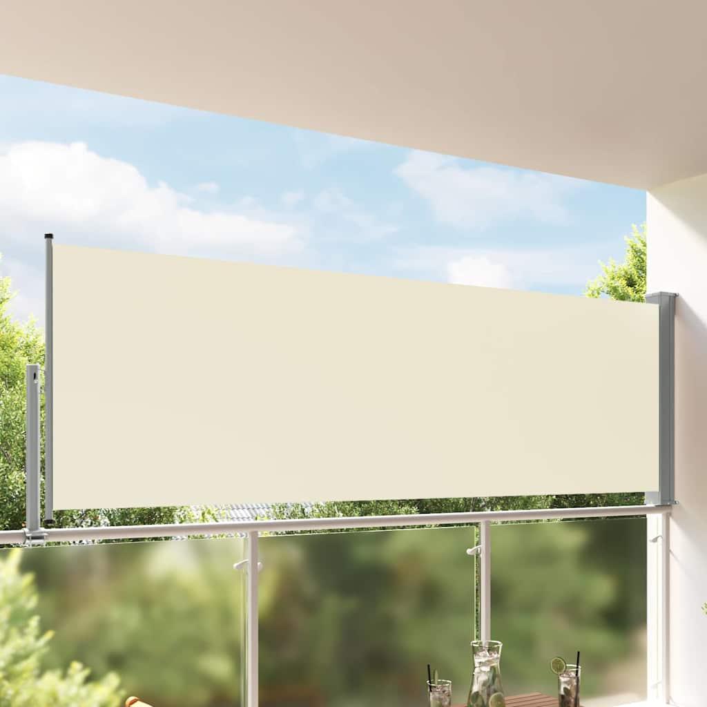 Toldo lateral retráctil para patio gris antracita 140x1200 cm