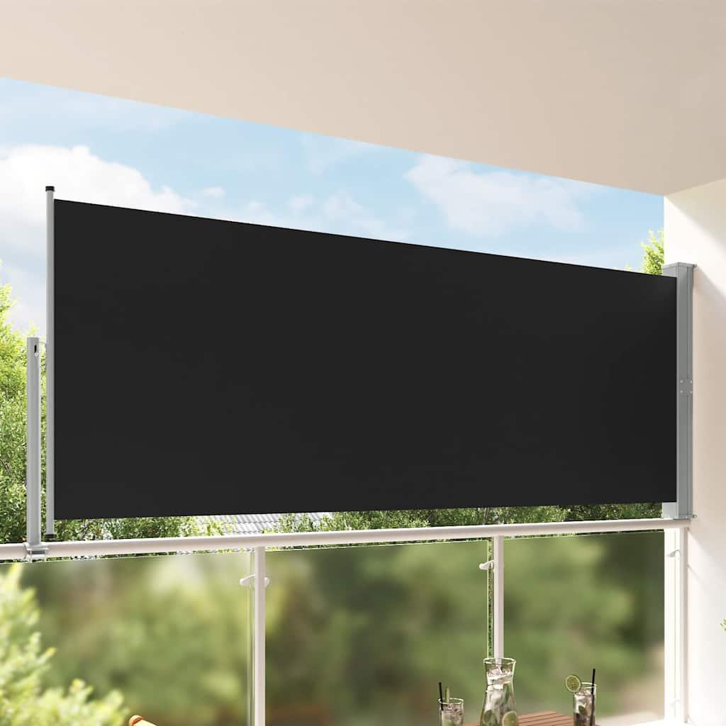 Toldo lateral retráctil para patio gris antracita 140x1200 cm