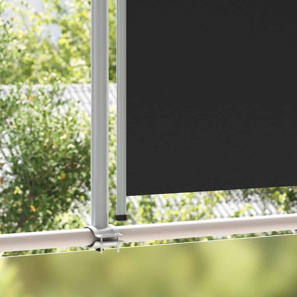 Toldo lateral retráctil para patio gris antracita 140x1200 cm