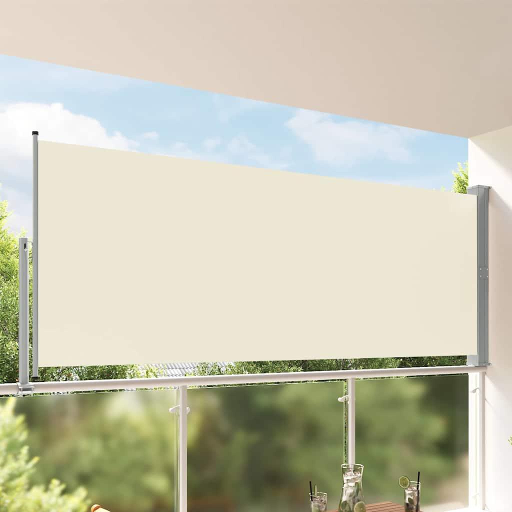Toldo lateral retráctil para patio gris antracita 140x1200 cm