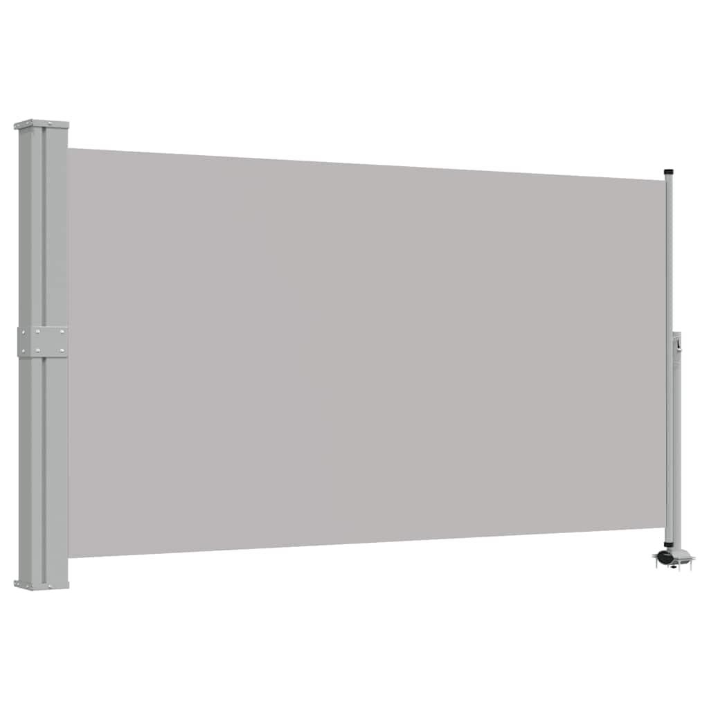 Toldo lateral retráctil para patio gris antracita 140x1200 cm