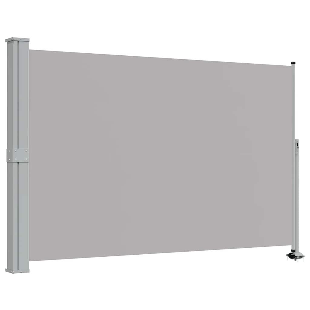 Toldo lateral retráctil para patio gris antracita 140x1200 cm