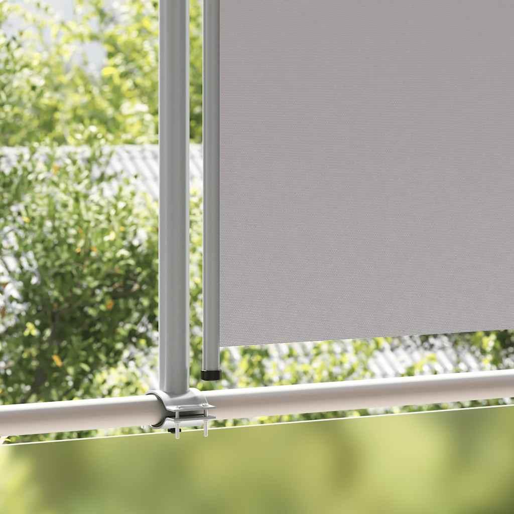 Toldo lateral retráctil para patio gris antracita 140x1200 cm