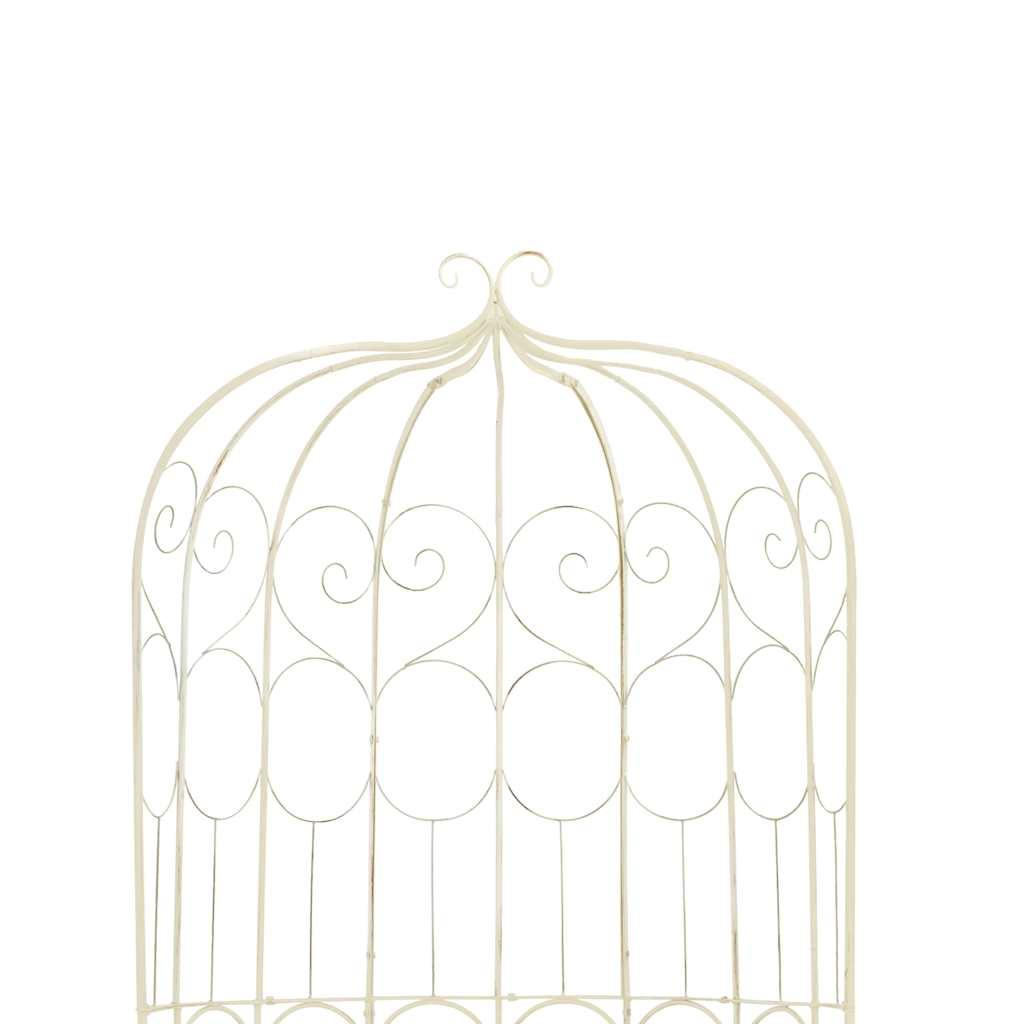 Banco de jardín metal blanco envejecido 132 cm