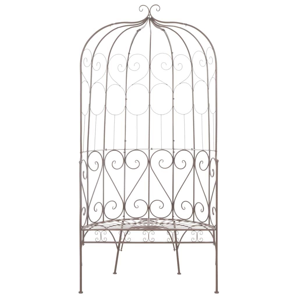 Banco de jardín metal blanco envejecido 132 cm