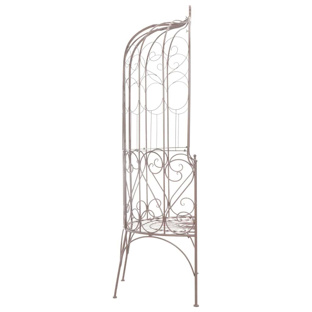 Banco de jardín metal blanco envejecido 132 cm