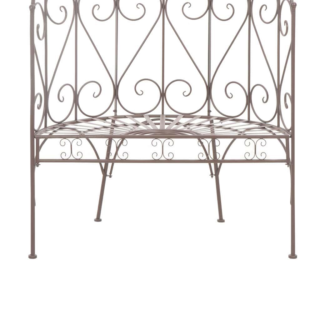 Banco de jardín metal blanco envejecido 132 cm