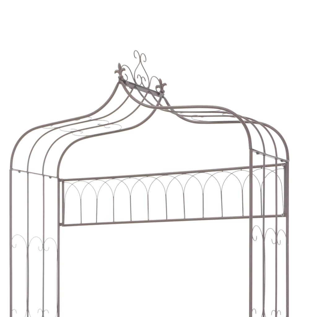 Banco de jardín metal blanco envejecido 122 cm