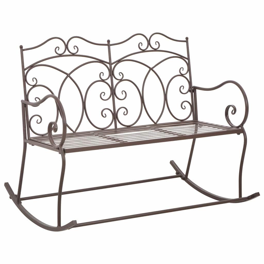 Banco de jardín metal blanco envejecido 132 cm