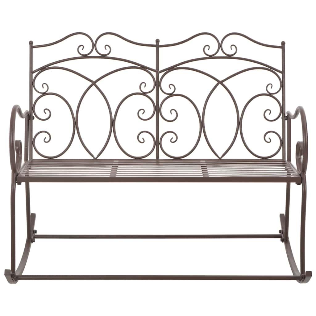 Banco de jardín metal blanco envejecido 132 cm