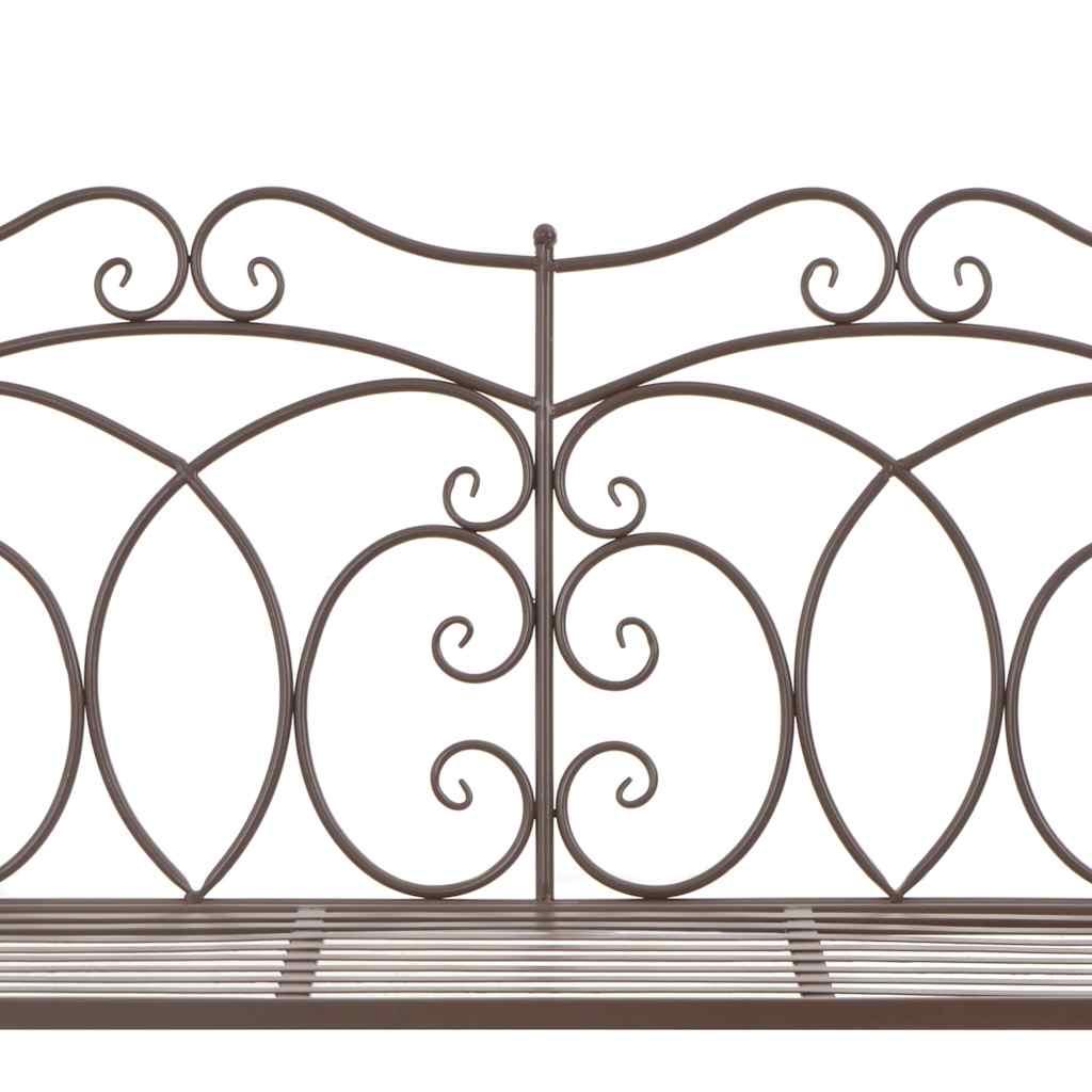 Banco de jardín metal blanco envejecido 132 cm