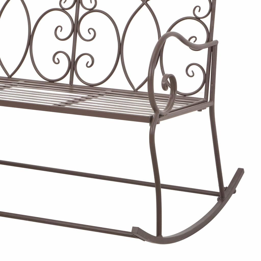 Banco de jardín metal blanco envejecido 132 cm