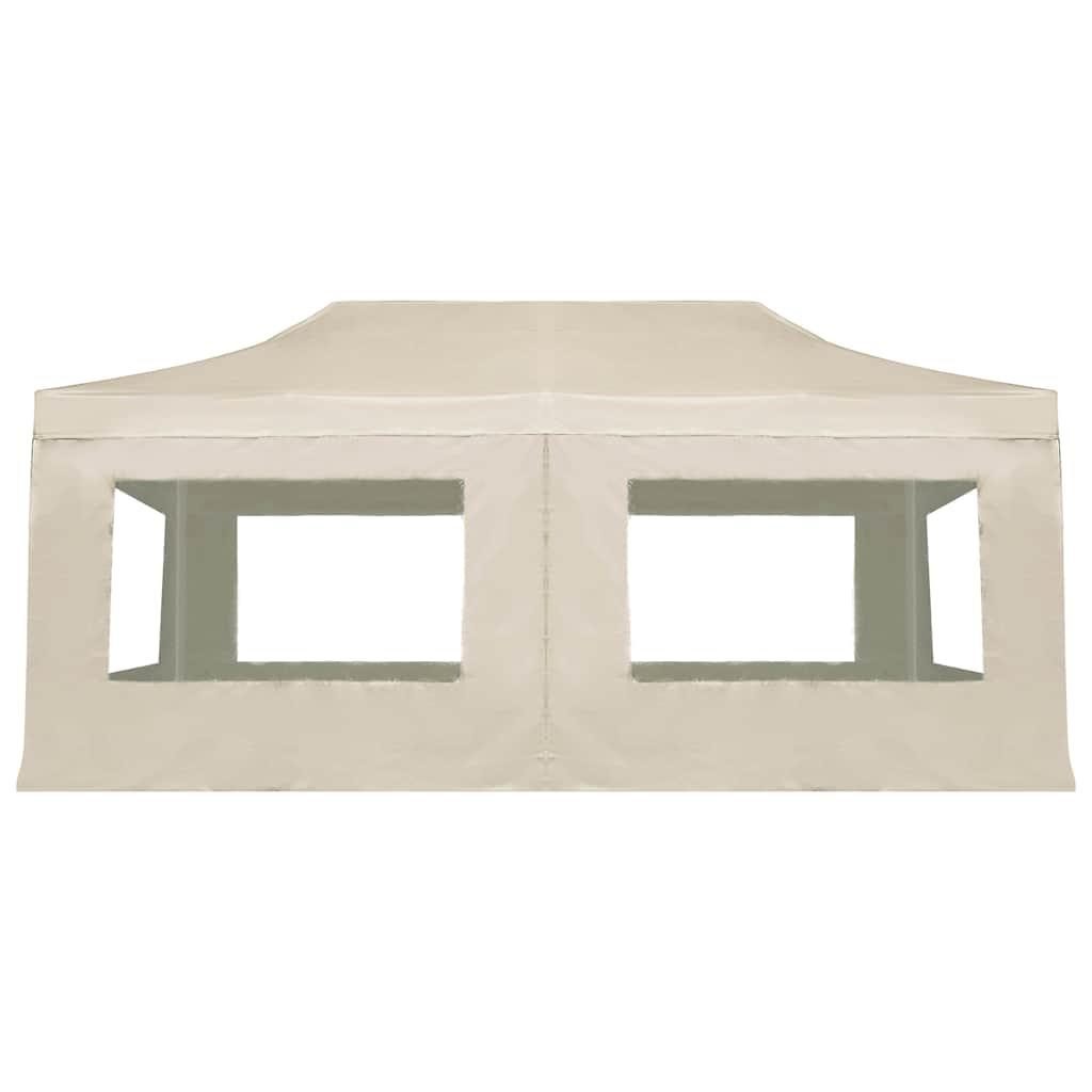 Carpa plegable profesional paredes aluminio color crema 2x2 m