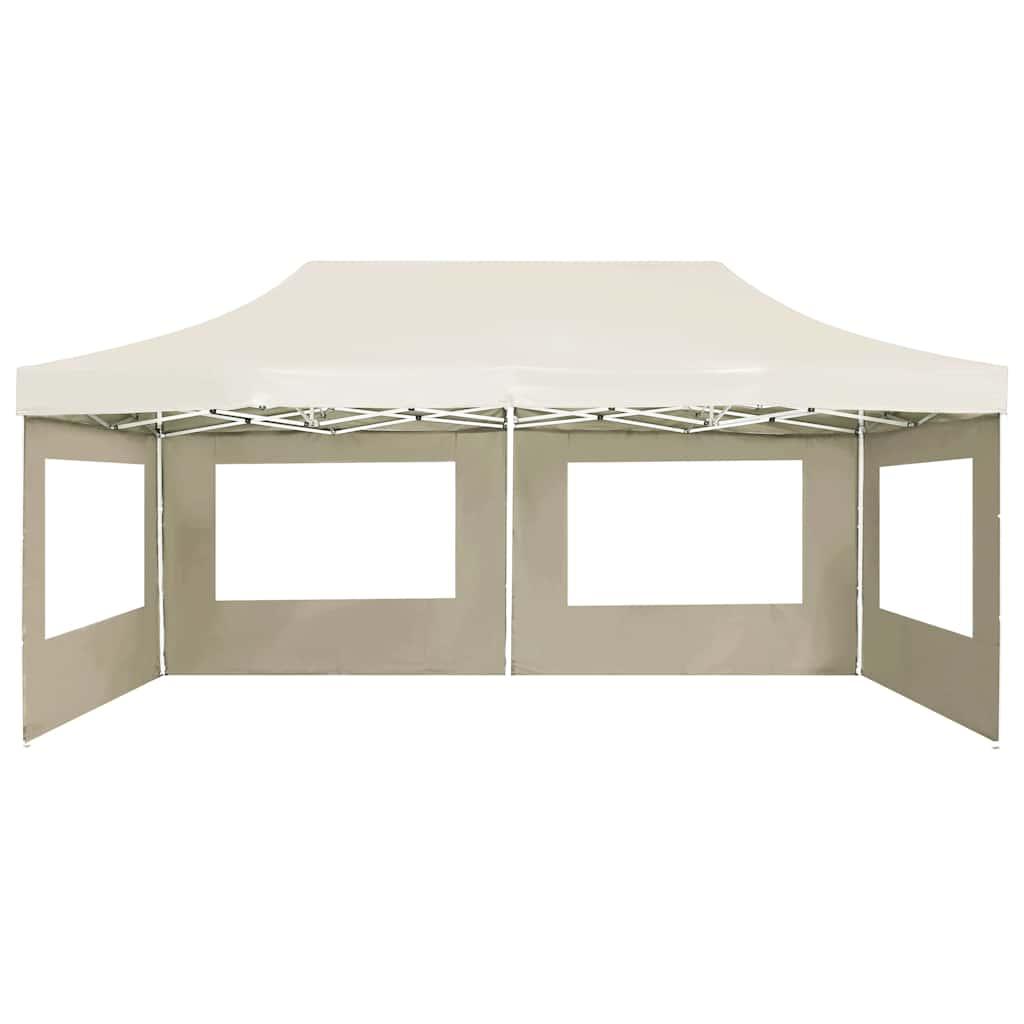 Carpa plegable profesional paredes aluminio color crema 2x2 m