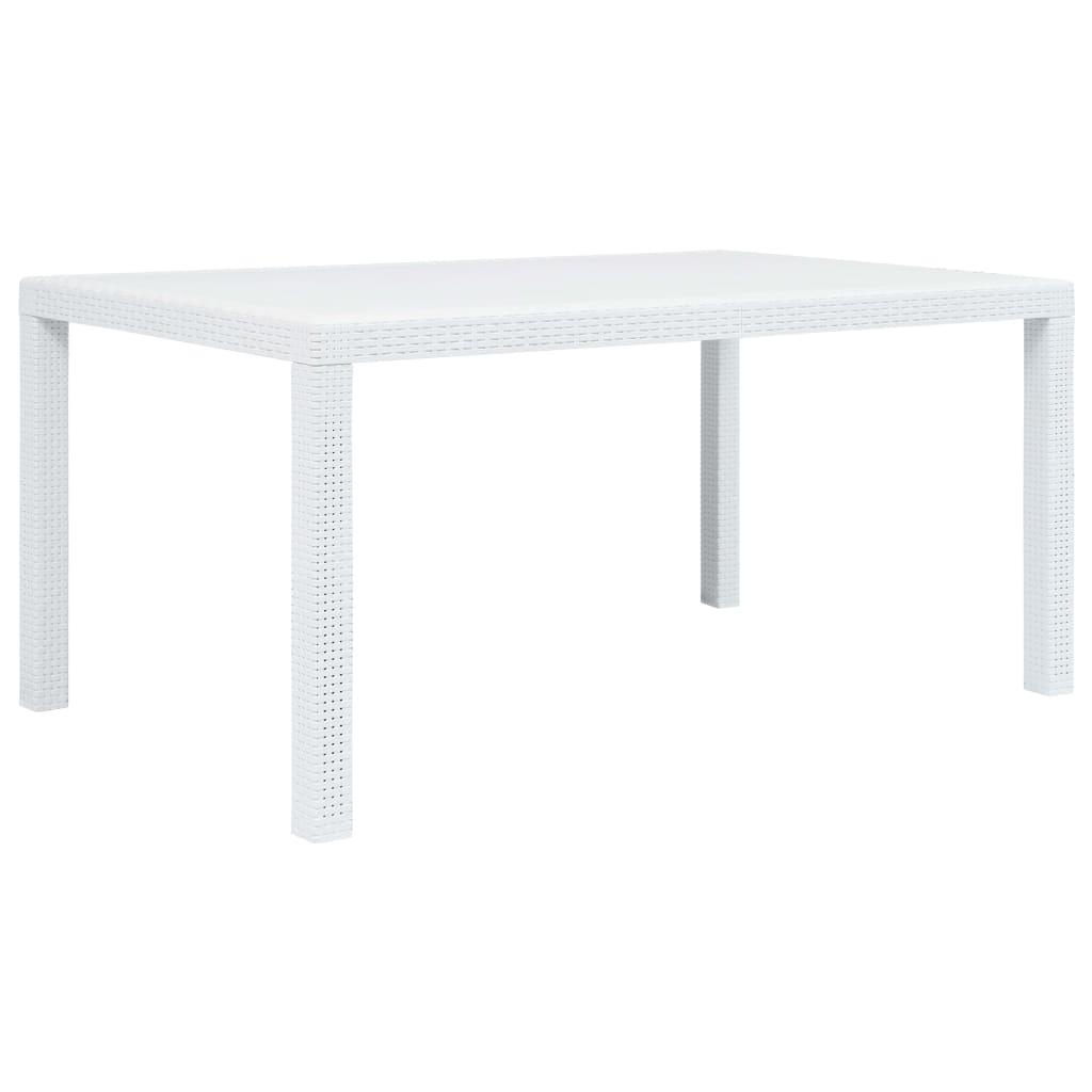 Mesa de jardín plástico aspecto ratán gris antracita 79x79x72 cm
