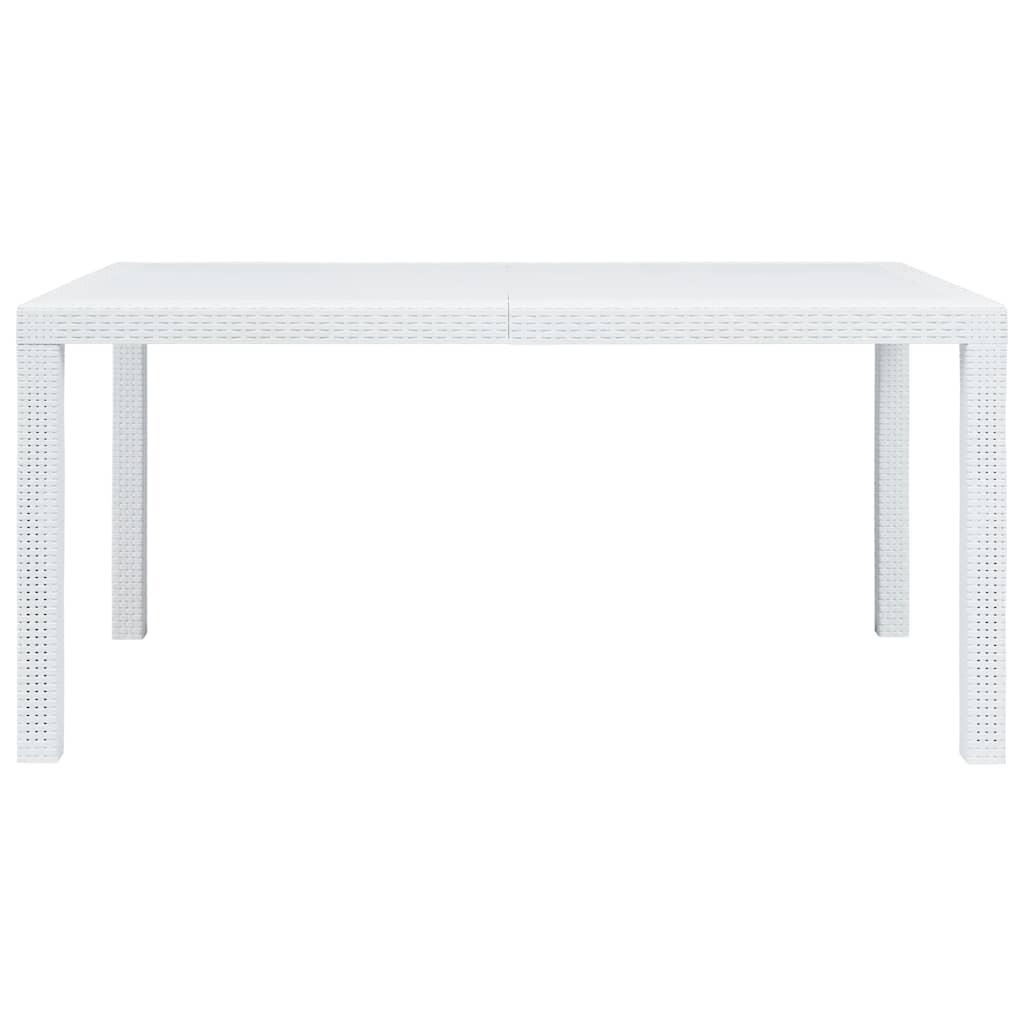 Mesa de jardín plástico aspecto ratán gris antracita 79x79x72 cm