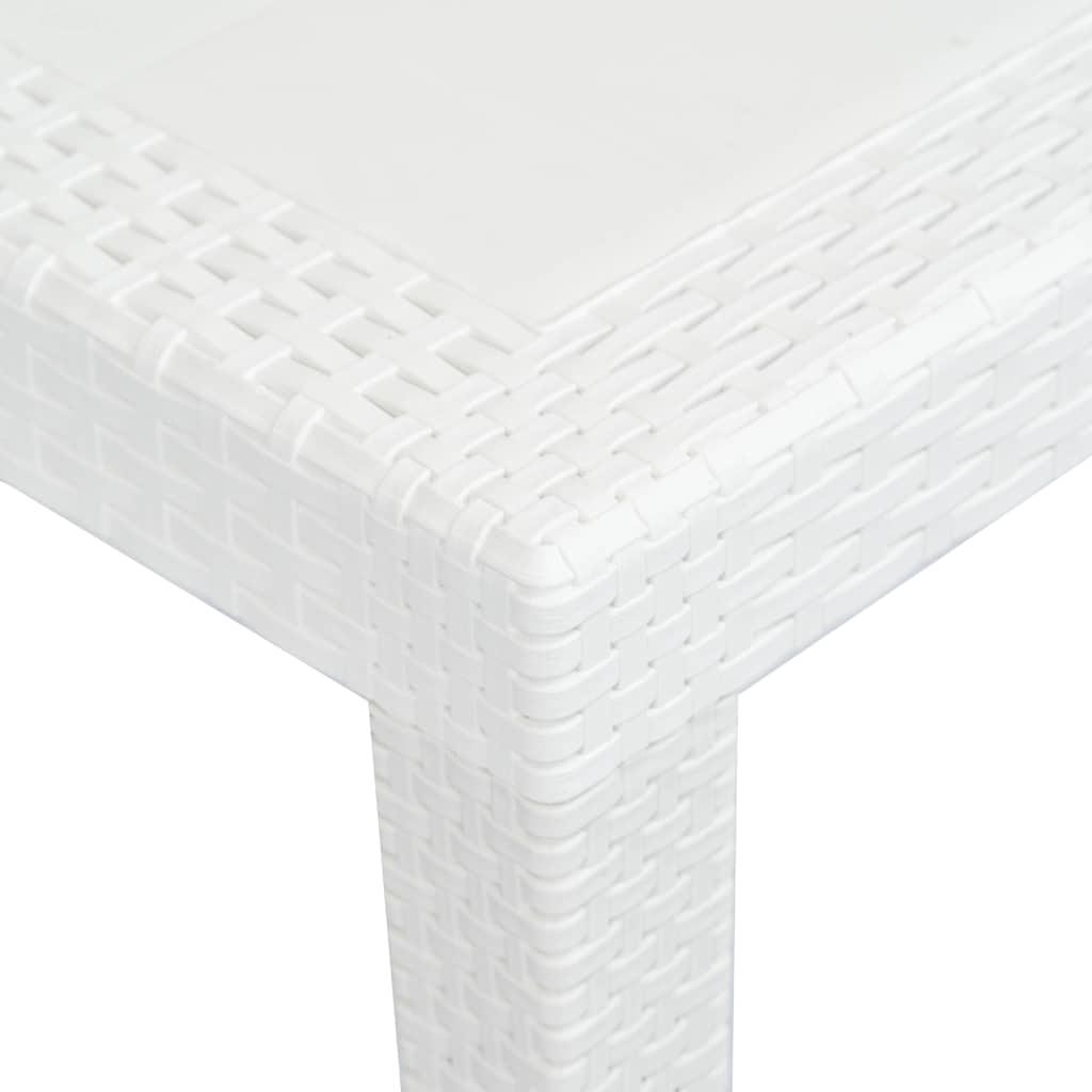 Mesa de jardín plástico aspecto ratán gris antracita 79x79x72 cm