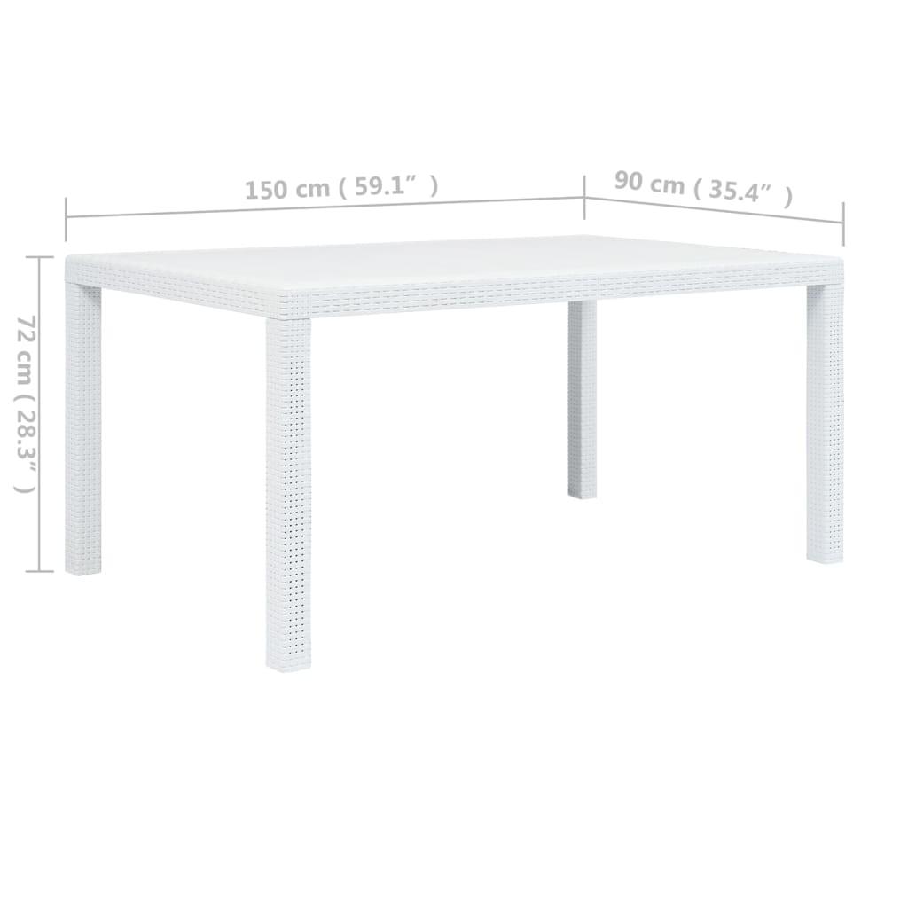 Mesa de jardín plástico aspecto ratán gris antracita 79x79x72 cm