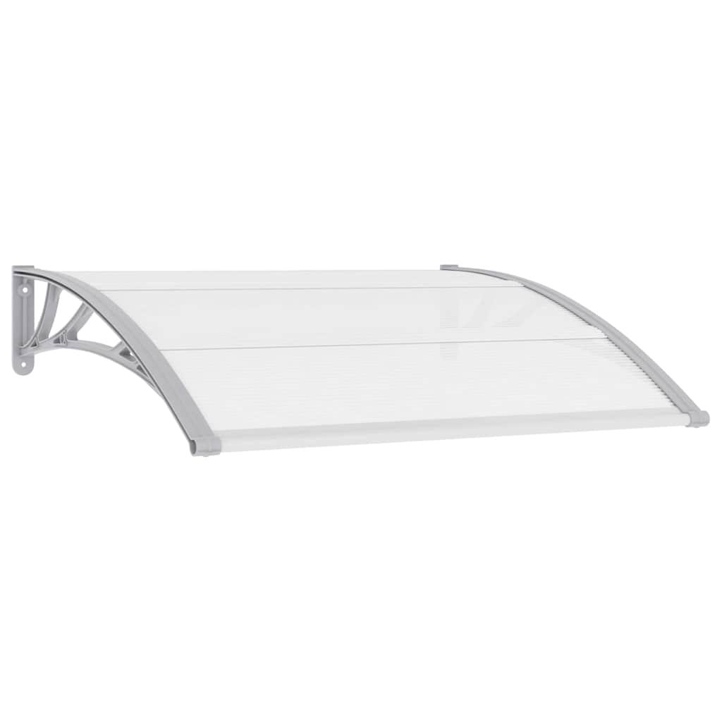 Marquesina para puerta PC gris y transparente 200x75 cm
