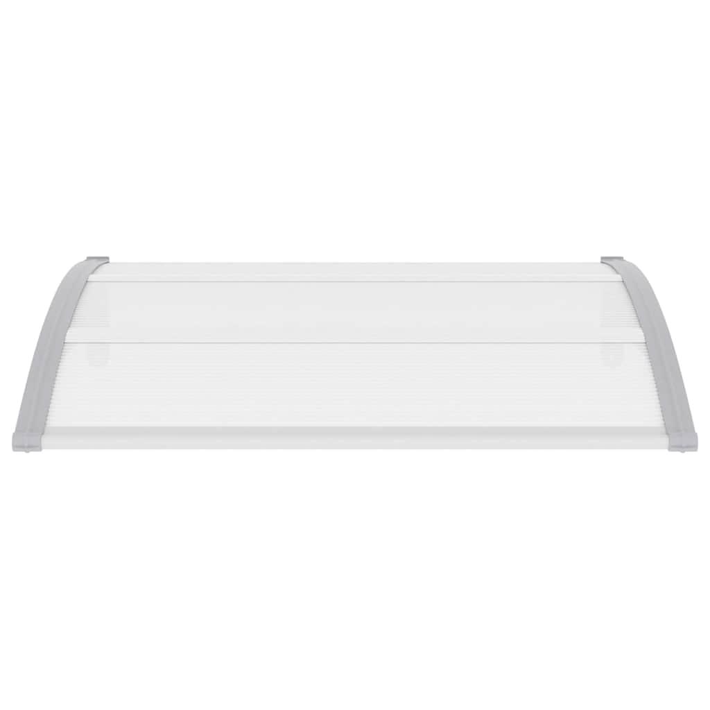 Marquesina para puerta PC gris y transparente 200x75 cm