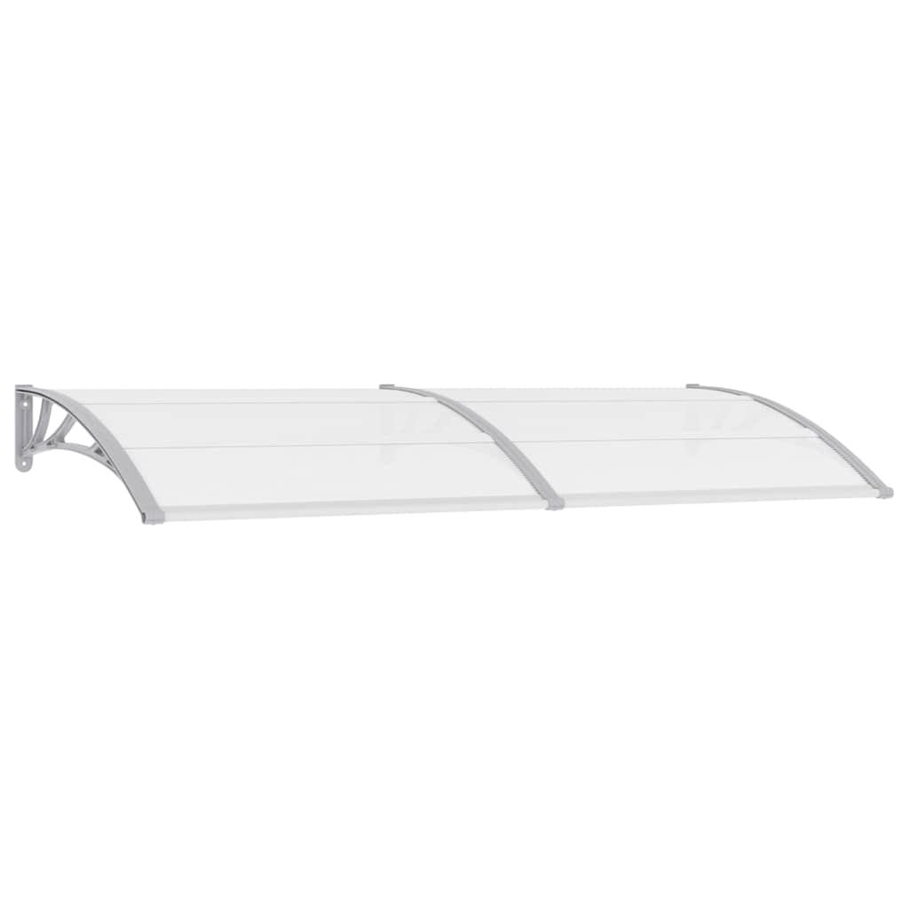 Marquesina para puerta PC gris y transparente 120x75 cm
