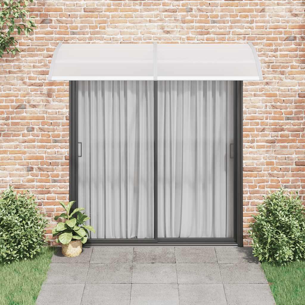 Marquesina para puerta PC gris y transparente 120x75 cm