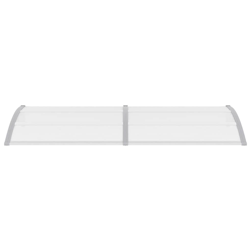 Marquesina para puerta PC gris y transparente 120x75 cm