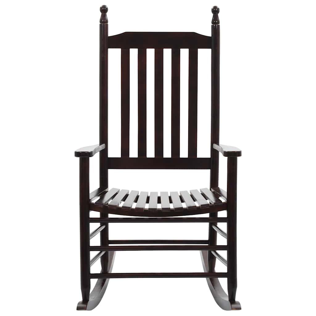 Mecedora con asiento curvo madera de álamo marrón