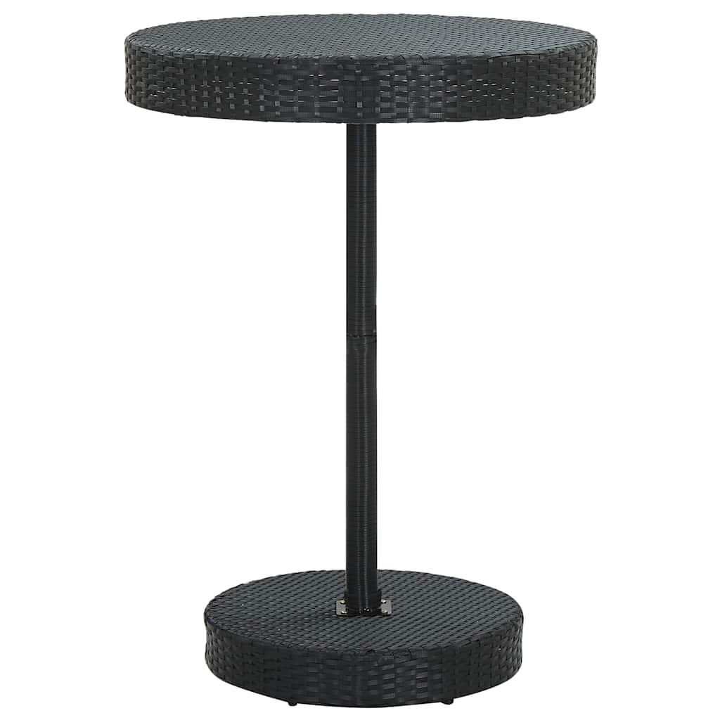 Mesa de jardín de ratán sintético marrón 75,5x106 cm
