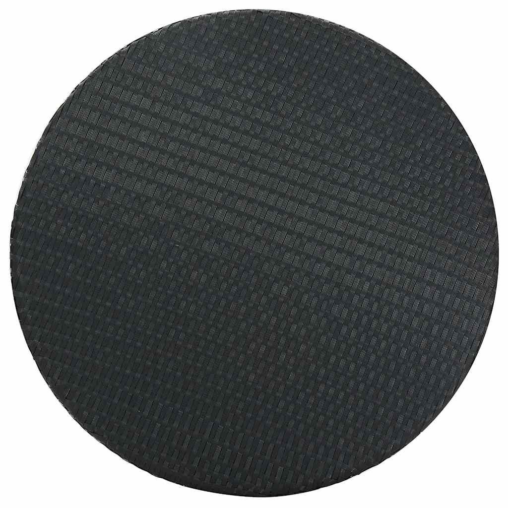 Mesa de jardín de ratán sintético marrón 75,5x106 cm