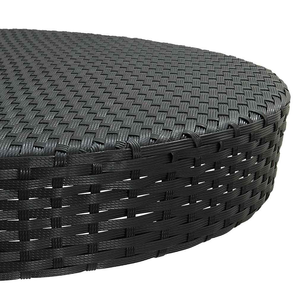 Mesa de jardín de ratán sintético marrón 75,5x106 cm