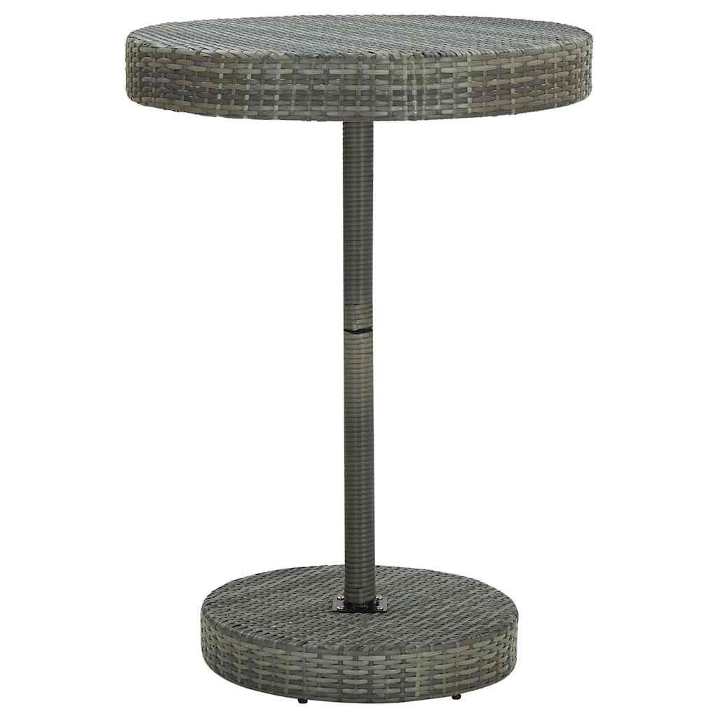 Mesa de jardín de ratán sintético marrón 75,5x106 cm