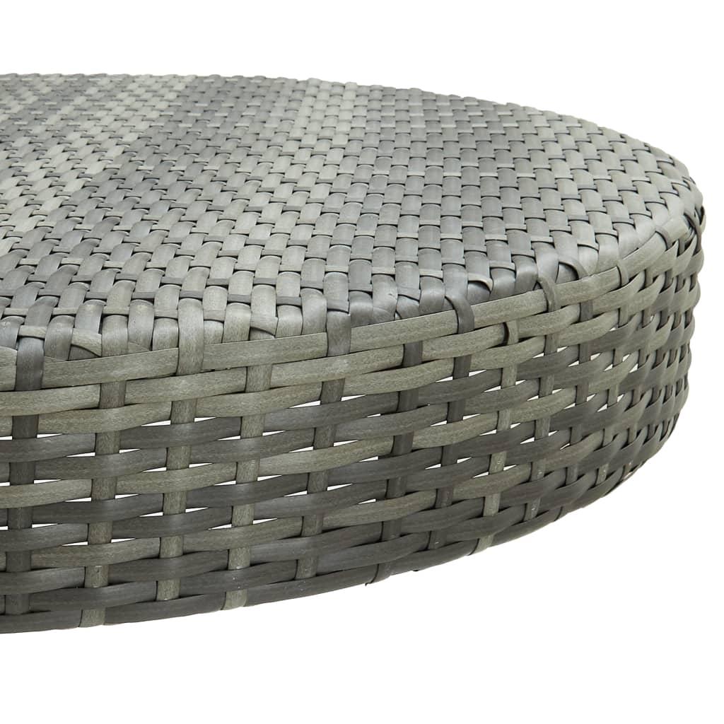 Mesa de jardín de ratán sintético marrón 75,5x106 cm