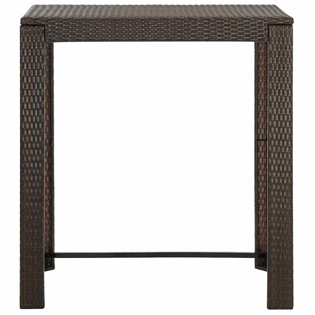 Mesa alta para jardín ratán sintético negro 60,5x60,5x110,5 cm