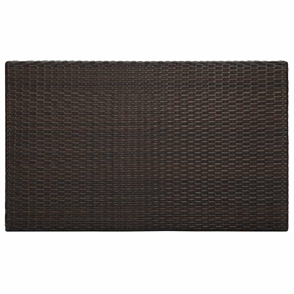 Mesa alta para jardín ratán sintético negro 60,5x60,5x110,5 cm